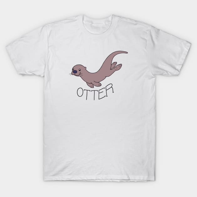 Cute River Otter T-Shirt by LobitoWorks